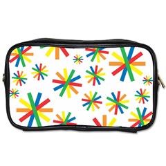 Celebrate Pattern Colorful Design Toiletries Bags 2-side by Celenk