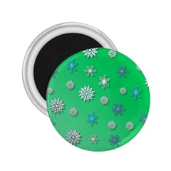 Snowflakes Winter Christmas Overlay 2 25  Magnets by Celenk