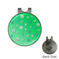 Snowflakes Winter Christmas Overlay Hat Clips With Golf Markers by Celenk