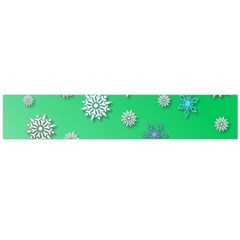 Snowflakes Winter Christmas Overlay Large Flano Scarf  by Celenk