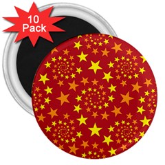 Star Stars Pattern Design 3  Magnets (10 pack) 