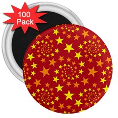 Star Stars Pattern Design 3  Magnets (100 pack)