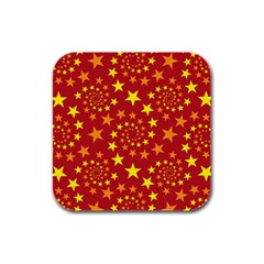 Star Stars Pattern Design Rubber Square Coaster (4 pack) 