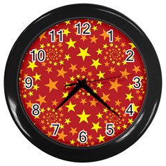 Star Stars Pattern Design Wall Clocks (Black)