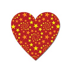 Star Stars Pattern Design Heart Magnet