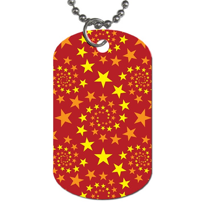 Star Stars Pattern Design Dog Tag (One Side)