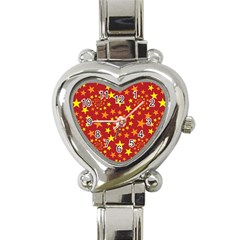 Star Stars Pattern Design Heart Italian Charm Watch