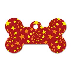 Star Stars Pattern Design Dog Tag Bone (Two Sides)