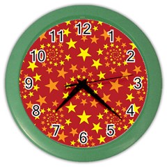 Star Stars Pattern Design Color Wall Clocks