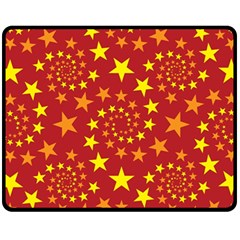 Star Stars Pattern Design Fleece Blanket (medium)  by Celenk