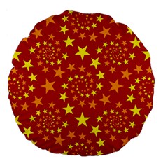 Star Stars Pattern Design Large 18  Premium Flano Round Cushions