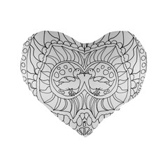 Heart Love Valentines Day Standard 16  Premium Heart Shape Cushions by Celenk