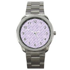 Halloween Lilac Paper Pattern Sport Metal Watch