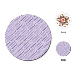 Halloween Lilac Paper Pattern Playing Cards (Round) 