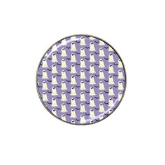 Bat And Ghost Halloween Lilac Paper Pattern Hat Clip Ball Marker (4 Pack) by Celenk