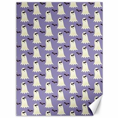 Bat And Ghost Halloween Lilac Paper Pattern Canvas 36  X 48   by Celenk