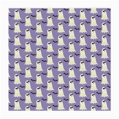 Bat And Ghost Halloween Lilac Paper Pattern Medium Glasses Cloth (2-side) by Celenk