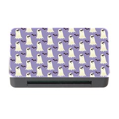 Bat And Ghost Halloween Lilac Paper Pattern Memory Card Reader With Cf by Celenk