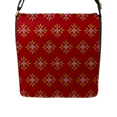 Pattern Background Holiday Flap Messenger Bag (l) 