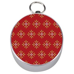 Pattern Background Holiday Silver Compasses by Celenk