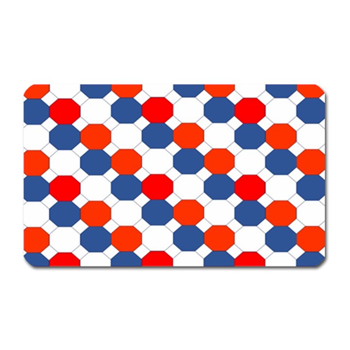 Geometric Design Red White Blue Magnet (Rectangular)