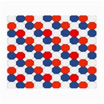 Geometric Design Red White Blue Small Glasses Cloth (2-Side) Front