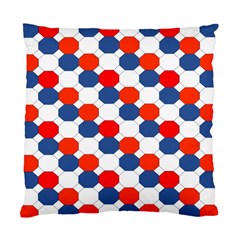 Geometric Design Red White Blue Standard Cushion Case (one Side) by Celenk