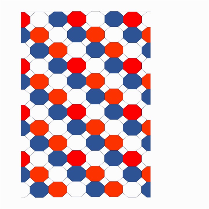 Geometric Design Red White Blue Small Garden Flag (Two Sides)