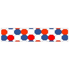 Geometric Design Red White Blue Small Flano Scarf by Celenk