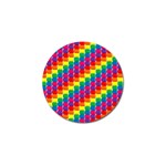 Rainbow 3d Cubes Red Orange Golf Ball Marker (10 pack) Front