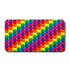 Rainbow 3d Cubes Red Orange Medium Bar Mats by Celenk