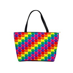 Rainbow 3d Cubes Red Orange Shoulder Handbags by Celenk