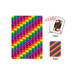 Rainbow 3d Cubes Red Orange Playing Cards (mini) 