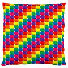 Rainbow 3d Cubes Red Orange Standard Flano Cushion Case (one Side) by Celenk