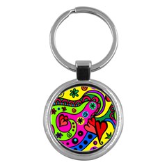 Seamless Tile Background Abstract Key Chains (round)  by Celenk