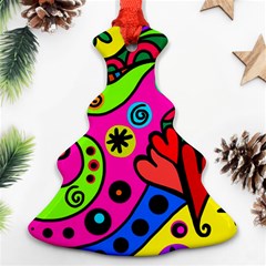 Seamless Tile Background Abstract Christmas Tree Ornament (two Sides) by Celenk