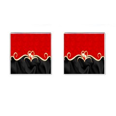 Red Black Background Wallpaper Bg Cufflinks (square) by Celenk