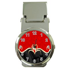 Red Black Background Wallpaper Bg Money Clip Watches by Celenk