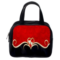 Red Black Background Wallpaper Bg Classic Handbags (one Side) by Celenk