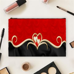 Red Black Background Wallpaper Bg Cosmetic Bag (large)  by Celenk