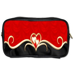 Red Black Background Wallpaper Bg Toiletries Bags by Celenk