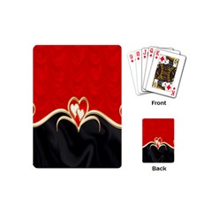 Red Black Background Wallpaper Bg Playing Cards (mini) 