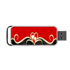 Red Black Background Wallpaper Bg Portable Usb Flash (one Side) by Celenk