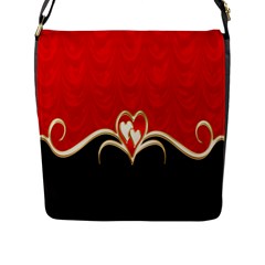 Red Black Background Wallpaper Bg Flap Messenger Bag (l) 