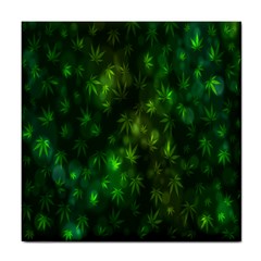 Bokeh Background Texture Marijuana Tile Coasters