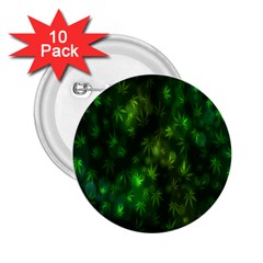 Bokeh Background Texture Marijuana 2.25  Buttons (10 pack) 