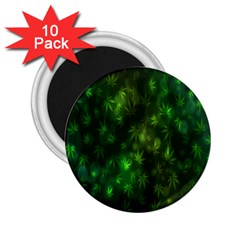 Bokeh Background Texture Marijuana 2.25  Magnets (10 pack) 