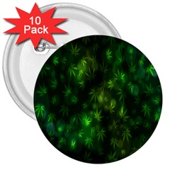 Bokeh Background Texture Marijuana 3  Buttons (10 pack) 