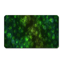 Bokeh Background Texture Marijuana Magnet (rectangular) by Celenk