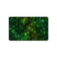 Bokeh Background Texture Marijuana Magnet (Name Card)